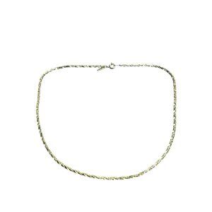 Vintage Accents By Hallmark Silvertone Round Chain Necklace Spring Ring Clasp